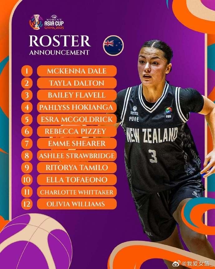 中国女篮亚洲杯对手解析——新西兰：挑战中国队的难度极大